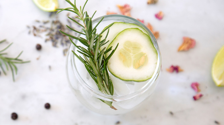 Cocktail with botanicals