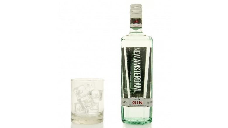 New Amsterdam Gin bottle with glass