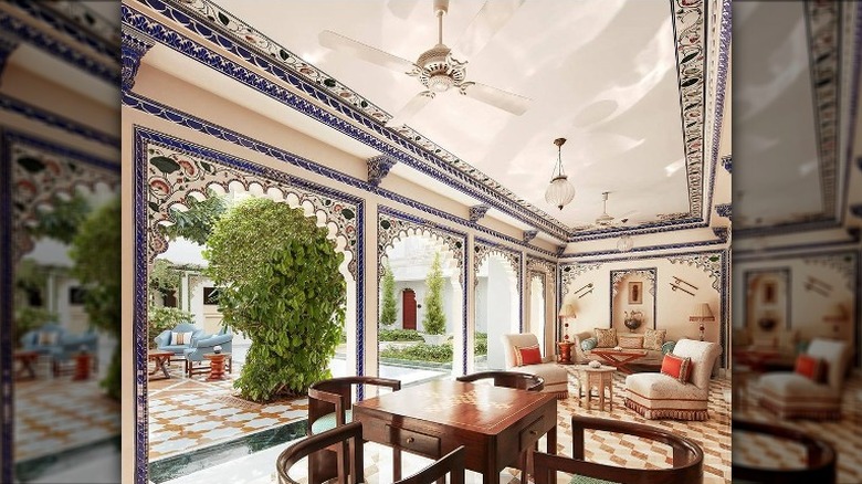 Taj Lake Palace dining room