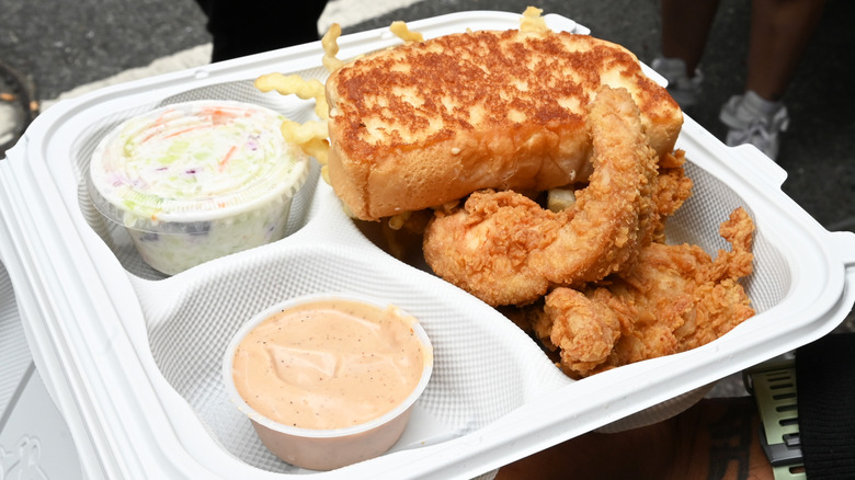 Raising Cane's meal with sauce