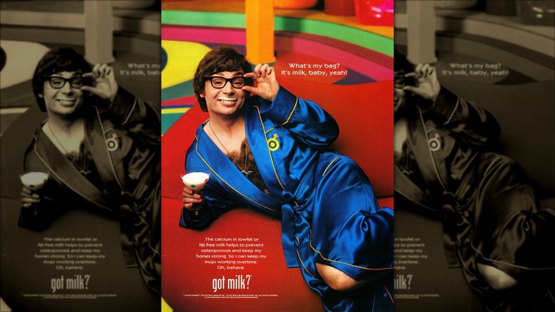 Austin Powers has milk