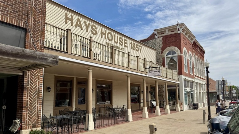 Old-fashioned exterior of Hays House restaurant