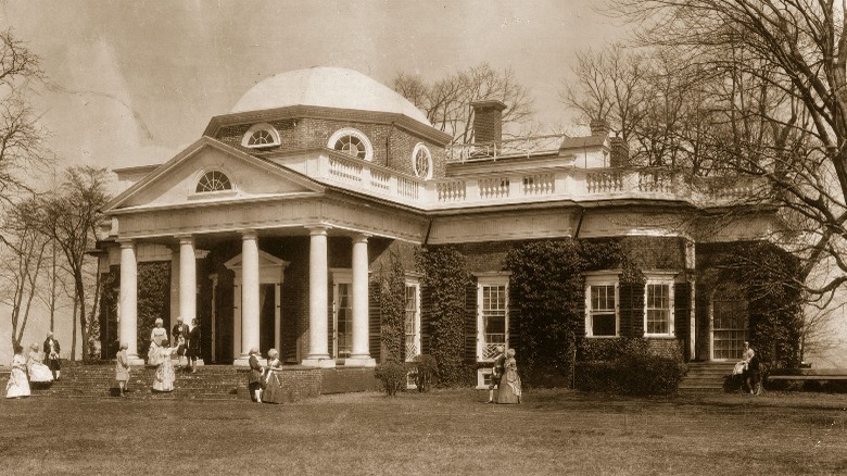 Thomas Jefferson's home exterior 