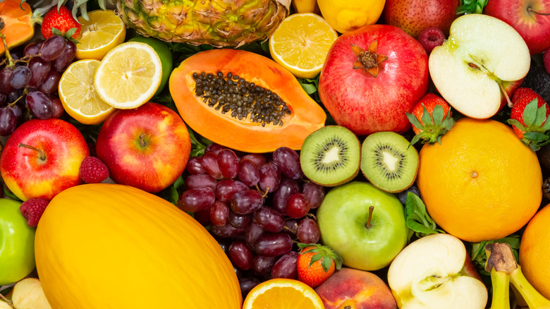 colorful tropical fruits