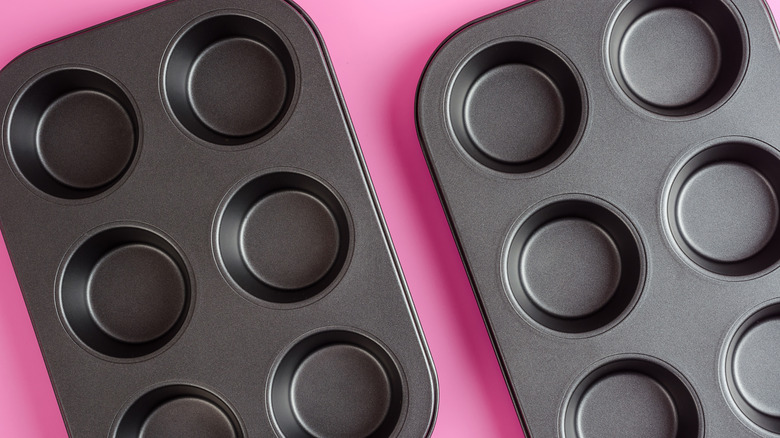 Two 6-cup muffin tins