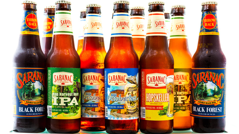 selection of saranac beers