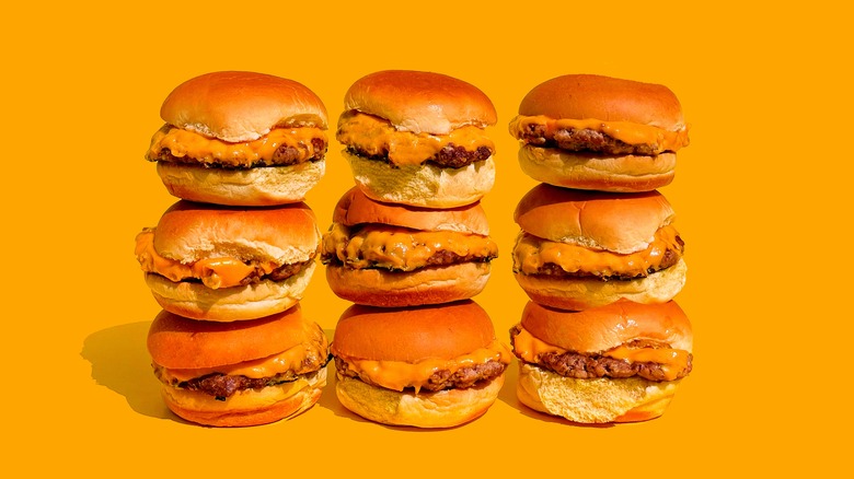 Sliders with a yellow background 
