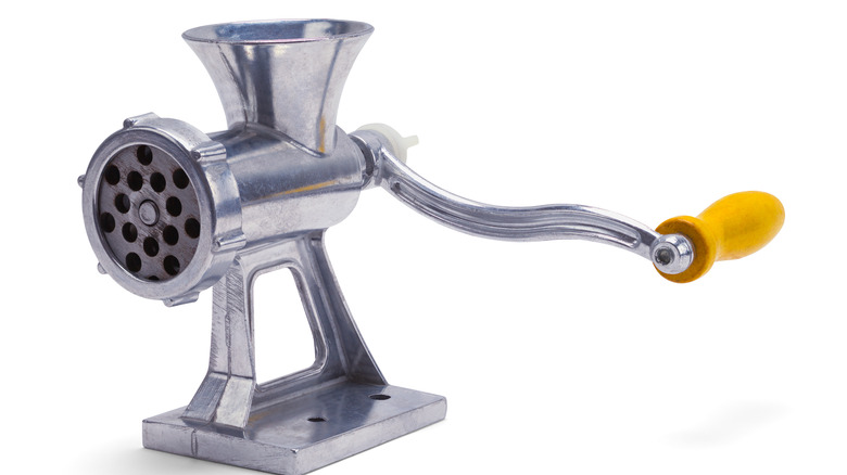 metal meat grinder