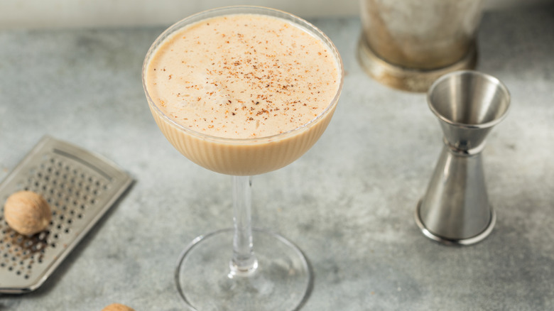 Brandy Alexander cocktail in a glass