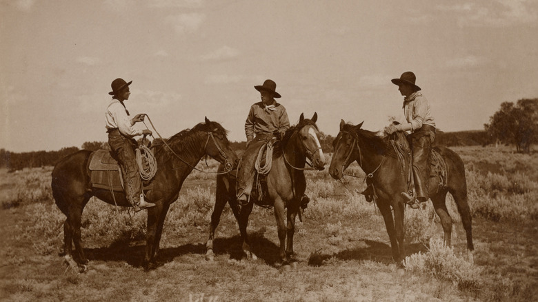 Cowboys on horses
