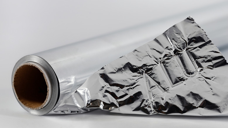 Aluminum foil roll with ALU imprinted inside