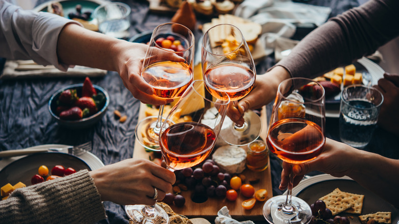 wine served with appetizers