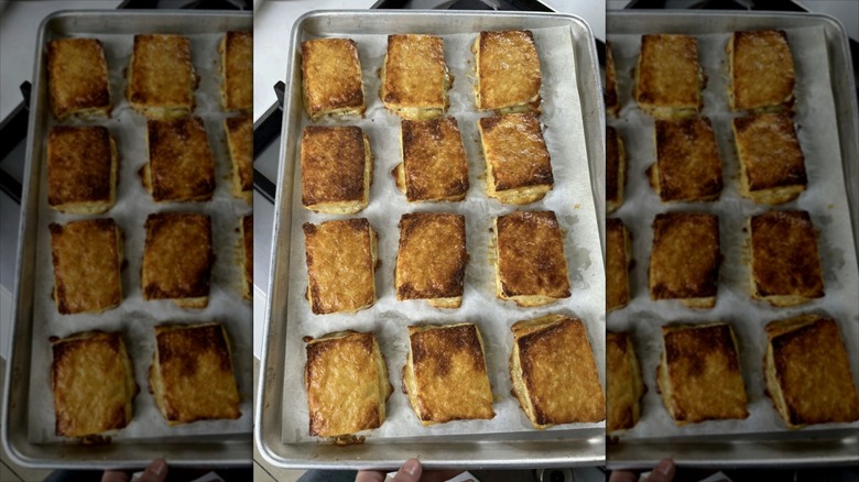 Cheese dreams on parchment paper