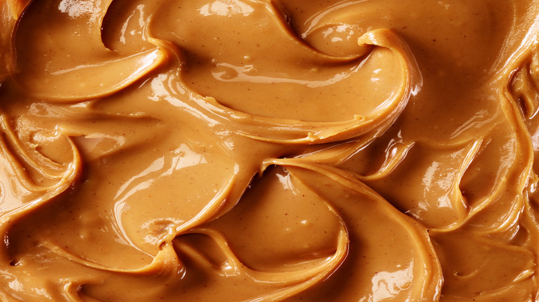 Peanut butter in close-up