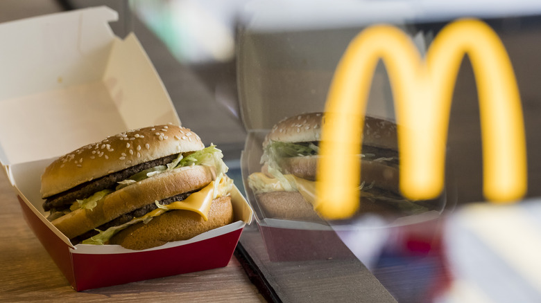 Big Mac with McDonald's M logo