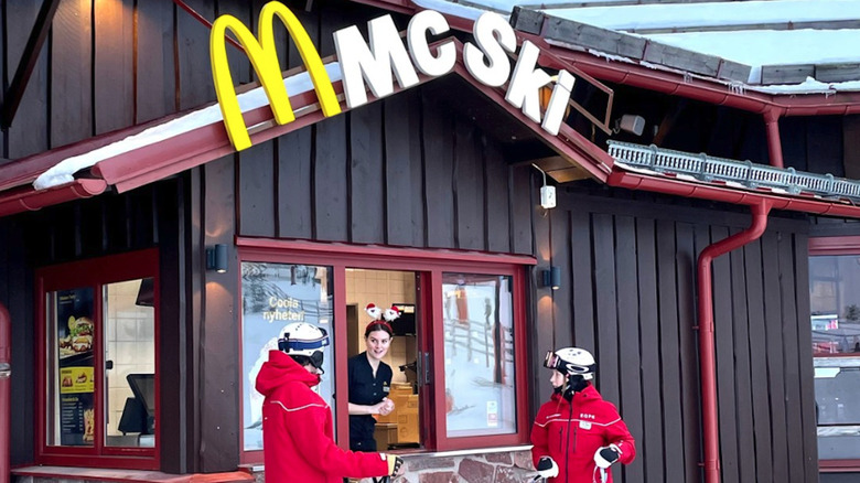McSki window at McDonald's Sweden