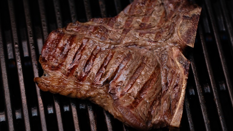 Steak being grilled