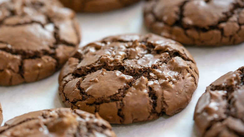 Chocolate cookies on a table