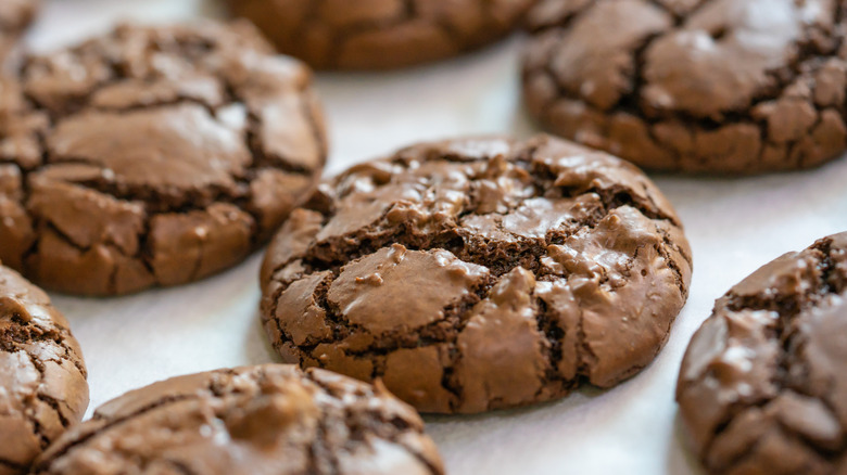 Chocolate cookies on a table