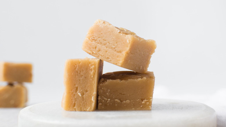 Pieces of peanut butter fudge
