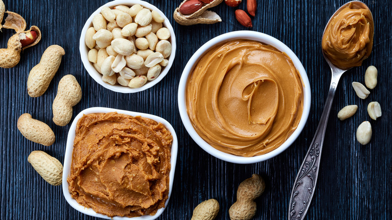 Peanut butters made from different types of peanuts