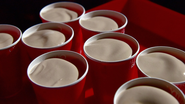 Tray of chocolate Wendy's Frostys