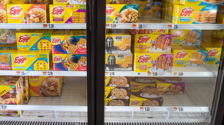 Eggos in a freezer