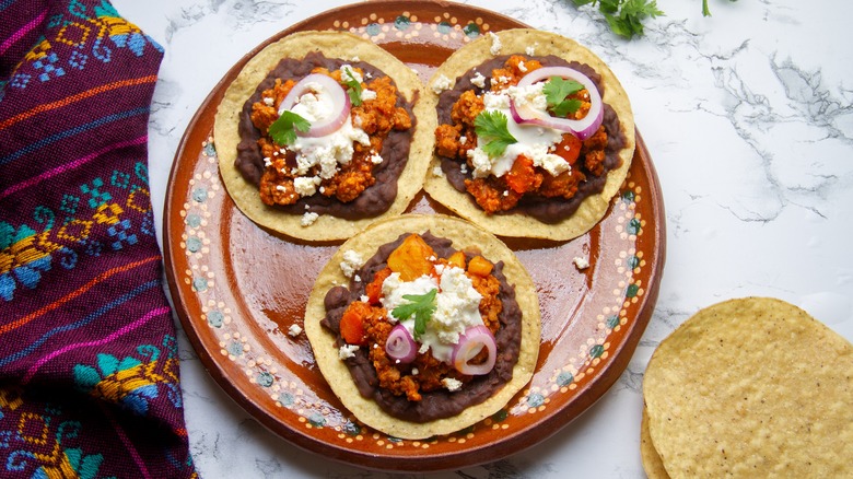 Tostadas on a plate