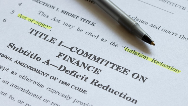 Inflation Reduction Act written out