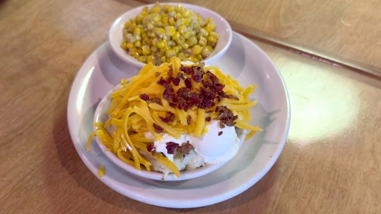Texas Roadhouse loaded mashed potatoes with corn