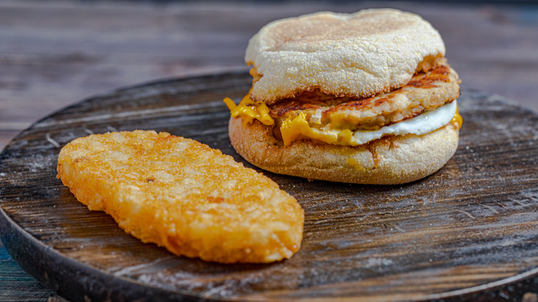 McDonald's hash brown and McGriddle