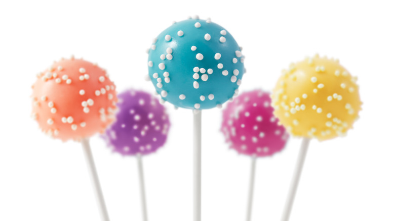colorful cake pops