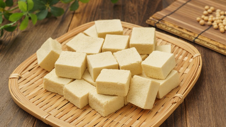 Cubes of tofu