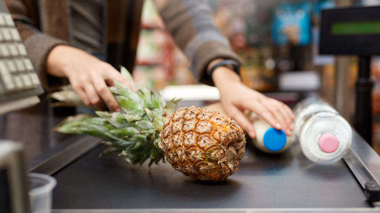 pineapple in checkout line