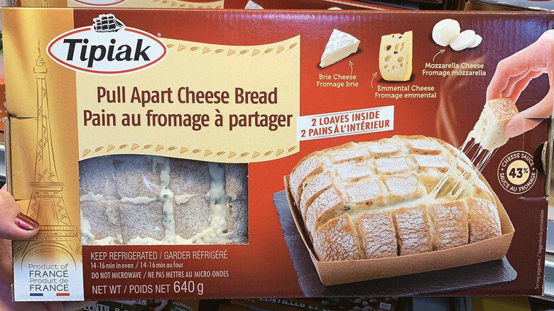 Costco pull-apart cheese bread package