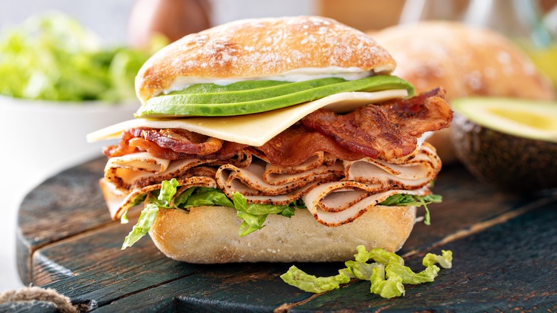 Turkey and cheese sandwich