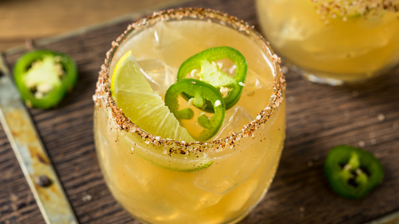 Cocktail with spice rim