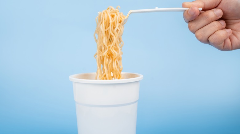 Ramen noodles in cup