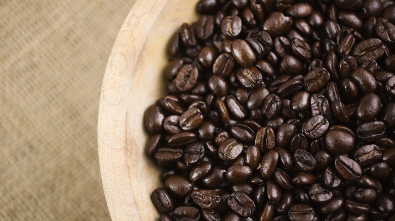 Coffee beans in a bowl 