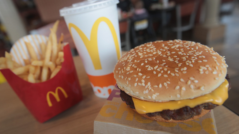 McDonald's Quarter Pounder with fries and drink