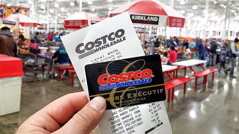 Costco executive membership card and receipt