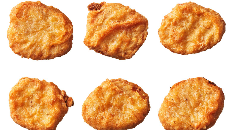 Close up of chicken nuggets