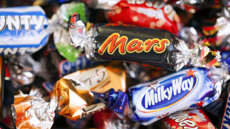 A variety of fun-sized brand name chocolate