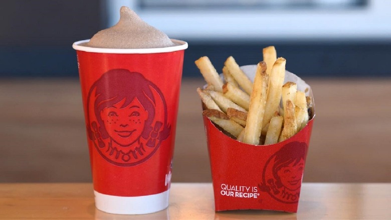 Wendy's Frosty cup and fries