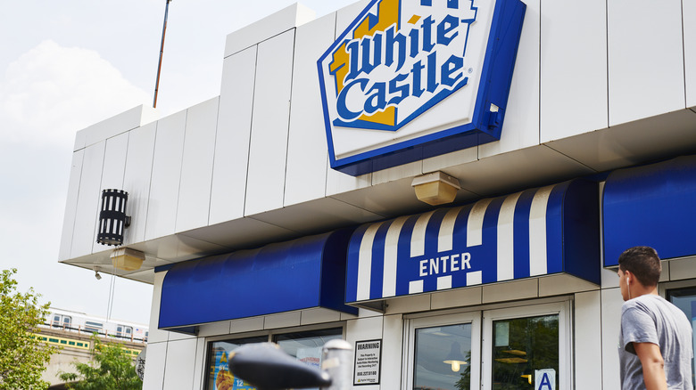 front of White Castle restaurant