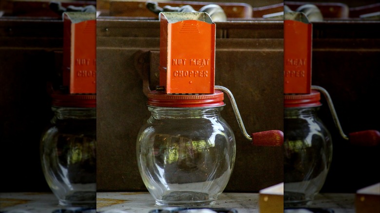 Vintage nut chopper like the one invented by Carl A. Sundstrand