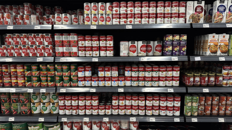 Grocery store soup aisle