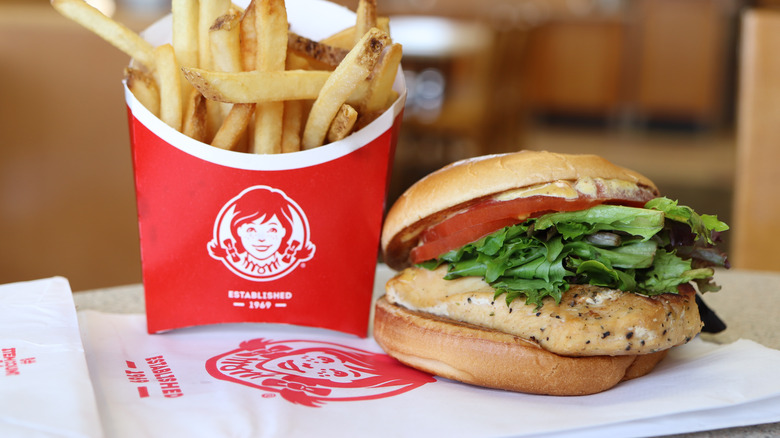 Wendy's sandwich and fries