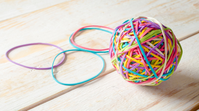 Rubber band ball and bands