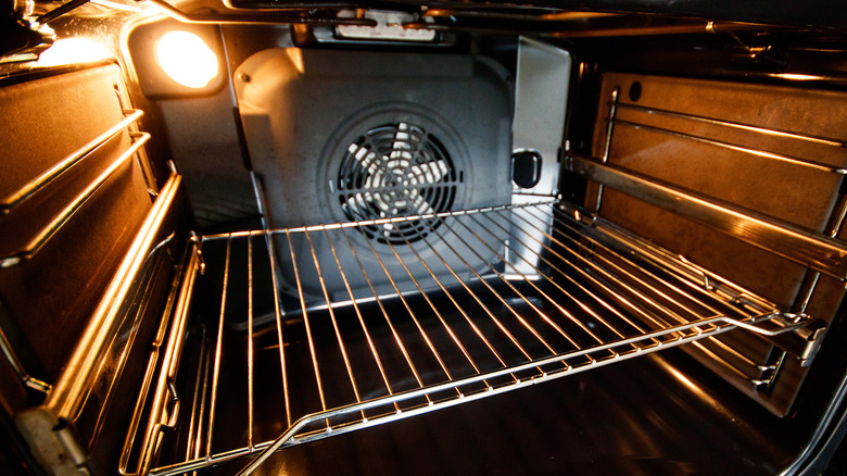 Convection oven interior